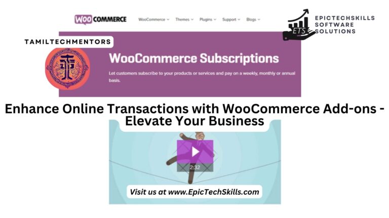 Enhance Online Transactions WooCommerce